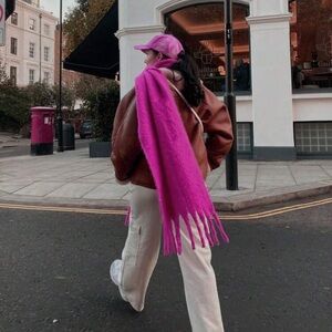 Women's Autumn/Winter New Plush Tassel Scarf, Warm And Comfortable Large Shawl